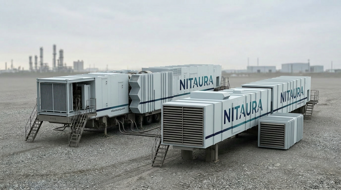 Nitaura mobile power plant, turbine and generator units